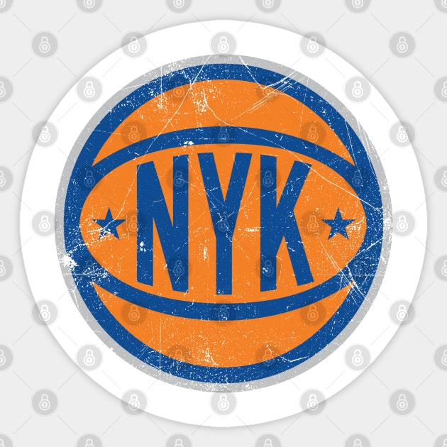 NYK Retro Ball - White Sticker by KFig21